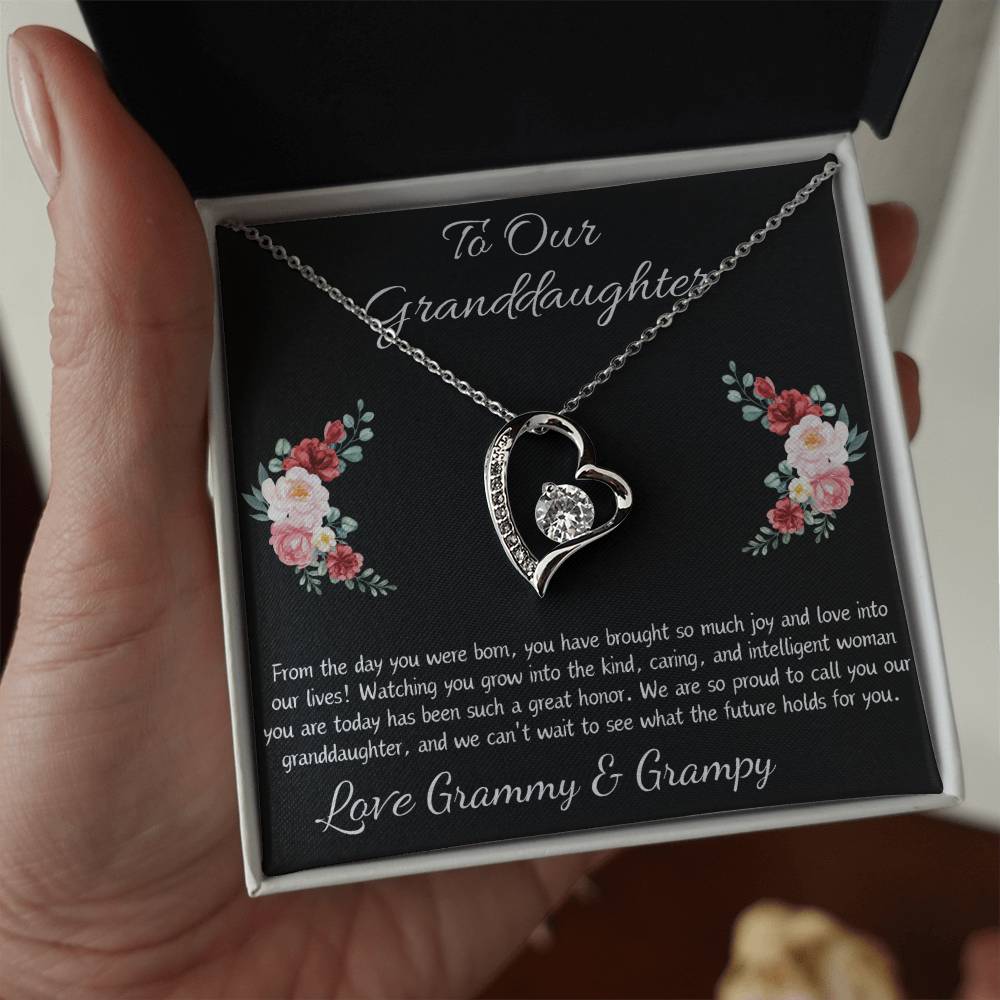 Forever Love Heart Necklace “To Our Granddaughter”
