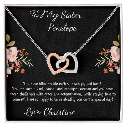 Interlocking Hearts Necklace “To My [Friend/Sister/Wife/Soulmate/Niece/Mom/Grandma]”