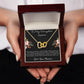 Interlocking Hearts Necklace “To My Daughter [Name]”