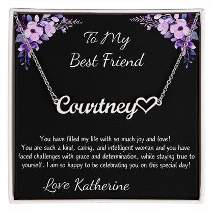 Heart Name Necklace “To My [Friend/Sister/Wife/Soulmate/Niece/Mom/Grandma]"