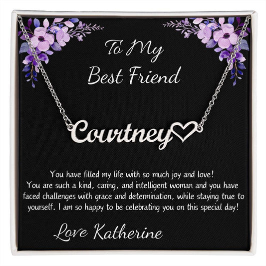 Heart Name Necklace “To My [Friend/Sister/Wife/Soulmate/Niece/Mom/Grandma]"