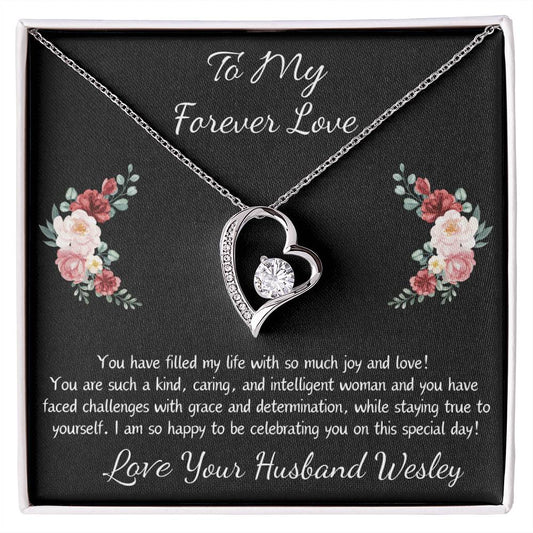 Forever Love Heart Necklace “To My [Friend/Sister/Wife/Soulmate/Niece/Mom/Grandma]”