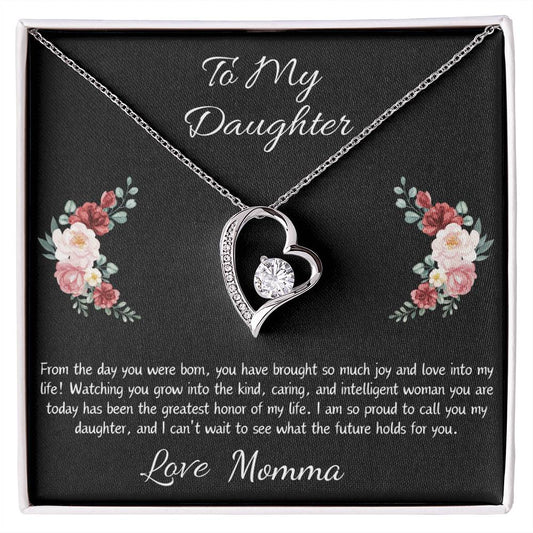 Forever Love Heart Necklace "To My Daughter”