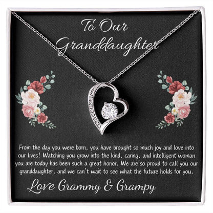 Forever Love Heart Necklace “To Our Granddaughter”