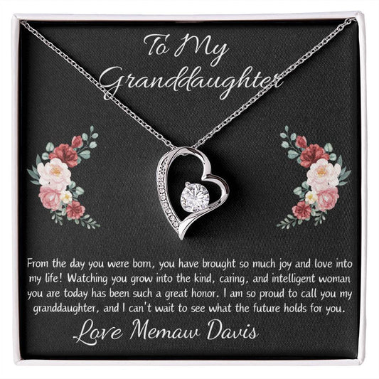 Forever Love Heart Necklace “To My Granddaughter”