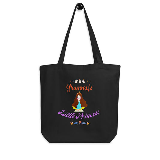 Deluxe 2-sided personalized princess Halloween treat bag | Eco cotton tote